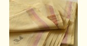 shop Handloom Cotton Dhoti and khes - Off White with zari Border