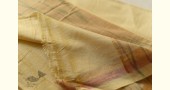 shop Handloom Cotton Dhoti and khes - Off White with zari Border