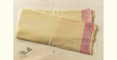 Damodar . दामोदर ~ Handloom Cotton Dhoti & Khes -  Pink Border