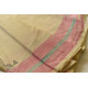 shop Handloom Cotton Dhoti and khes - Off White with Border