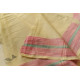 shop Handloom Cotton Dhoti and khes - Off White with Border