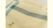 shop Handloom Cotton Dhoti and khes - Off White with Border