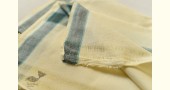 shop Handloom Cotton Dhoti and khes - Off White with Border