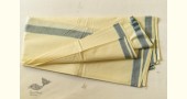 shop Handloom Cotton Dhoti and khes - Off White with Border