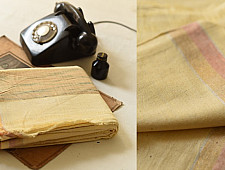 Damodar . दामोदर ~ Handloom Cotton Dhoti & Khes - Yellow with Zari Border