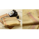 shop Handloom Cotton Dhoti and khes - Off White with zari Border