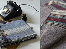 Damodar . दामोदर - Handloom Dhoti Khes - Grey with Border