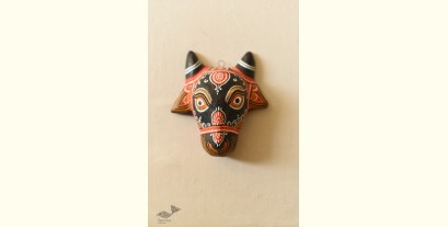 Pattachitra Mask ~ Hand painted Paper Mache ~ Nandi