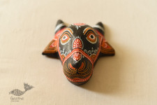 Pattachitra Mask ~ Hand painted Paper Mache ~ Nandi