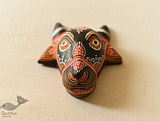 Pattachitra Mask ~ Hand painted Paper Mache ~ Nandi