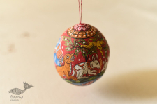 Pattachitra ~ Hand Painted Coconut Hanging - E