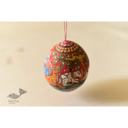 Pattachitra ~ Hand Painted Coconut Hanging - E