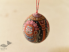 Pattachitra ~ Hand Painted Jagannath on Hanging Coconut 