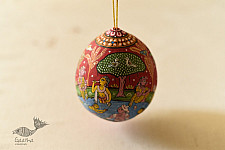 Pattachitra ~ Hand Painted Coconut Hanging - Panihari