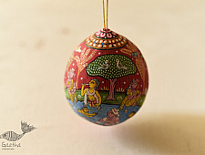 Pattachitra ~ Hand Painted Coconut Hanging - Panihari