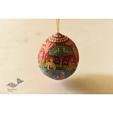 Pattachitra ~ Hand Painted Coconut Hanging - Panihari