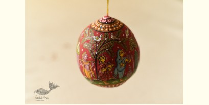 Pattachitra ~ Hand Painted Coconut Hanging - Panihari