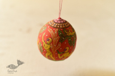 Pattachitra ~ Hand Painted Coconut Hanging - J