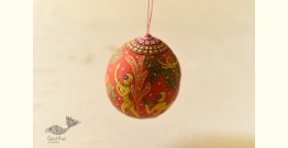 Pattachitra ~ Hand Painted Coconut Hanging - J