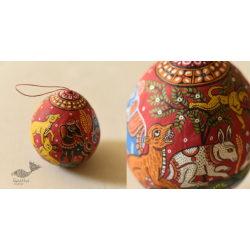 Pattachitra ~ Hand Painted Coconut Hanging - E