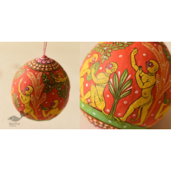 Pattachitra ~ Hand Painted Coconut Hanging - J