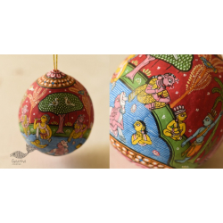 Pattachitra ~ Hand Painted Coconut Hanging - Panihari