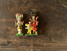 Handmade Wooden Fridge Magnet (Set of Two) - Shiv Shakti