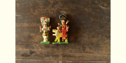Handmade Wooden Fridge Magnet (Set of Two) - Shiv Shakti