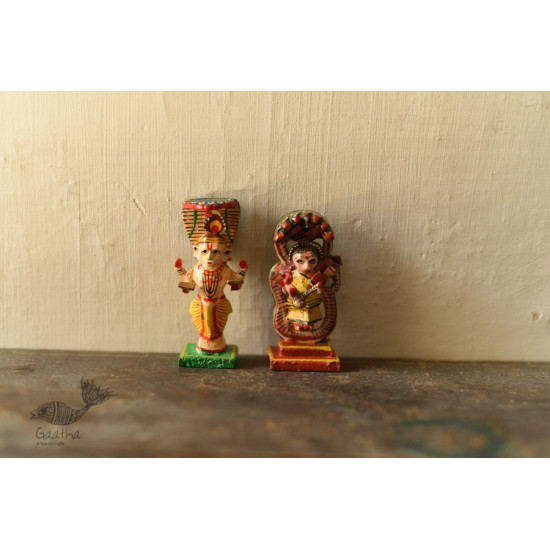 shop Handmade Wooden Fridge Magnet Brahma & Saraswati