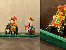 Handmade Wooden Fridge Magnet - Good Luck Line (Horse, Elephant, Camel)