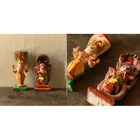 shop Handmade Wooden Fridge Magnet Brahma & Saraswati