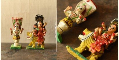 Handmade Wooden Fridge Magnet (Set of Two) - Shiv Shakti