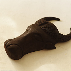 Handmade Wooden Mask ~ Bull