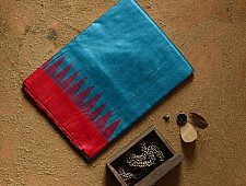 Kamakshi | Pure Tussar Silk Saree With Red Ikat Pallu