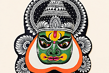 Mukhauta . मुखौटा : Handmade Wall Hanging Chhau Mask - A