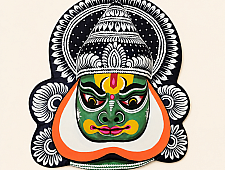 Mukhauta . मुखौटा : Handmade Wall Hanging Chhau Mask - A