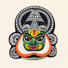 Mukhauta . मुखौटा : Handmade Wall Hanging Chhau Mask - A