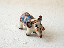 Madhuban . मधुबन ❁ Madhubani Hand Painted Paper Mache ~ Elephant