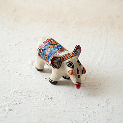 Madhuban . मधुबन ❁ Madhubani Hand Painted Paper Mache ~ Elephant