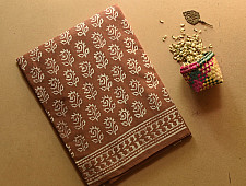 Indigenous Impressions ❣ Bagru Block Printed Cotton Brown Saree