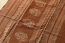 Indigenous Impressions ❣ Bagru Block Printed Cotton Brown Saree