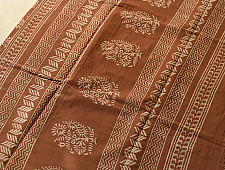 Indigenous Impressions ❣ Bagru Block Printed Cotton Brown Saree