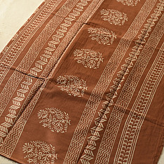 Indigenous Impressions ❣ Bagru Block Printed Cotton Brown Saree