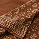 shop Bagru Printed Cotton Brown Saree