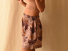 Shorts | Batik Modal Silk Shorts - Purple ( Two Options )