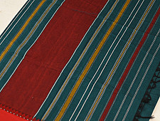 Sadaa . सदा ✡ Begampuri Cotton Rama Green Saree with Red Woven Border