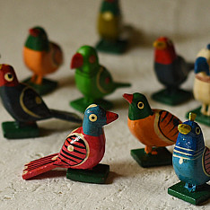 Wooden Non Toxic Toys | Birds ( Set of 12 )