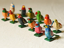 Wooden Non Toxic Toys | Birds ( Set of 12 )
