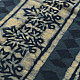 Exclusive Block Printed Cotton Dabu ~ Indigo Zig zag Saree