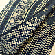 Exclusive Block Printed Cotton Dabu ~ Indigo Zig zag Saree